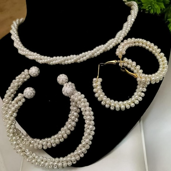 Women Pearl Elegant Jewelry Set