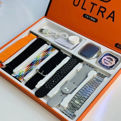 Ultra Smart Watch With Multicolor Straps
