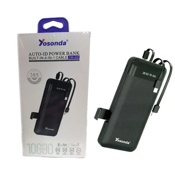 Compact Power Bank: Charge 3 Devices Simultaneously with 10000mAh Capacity - Pack of 1